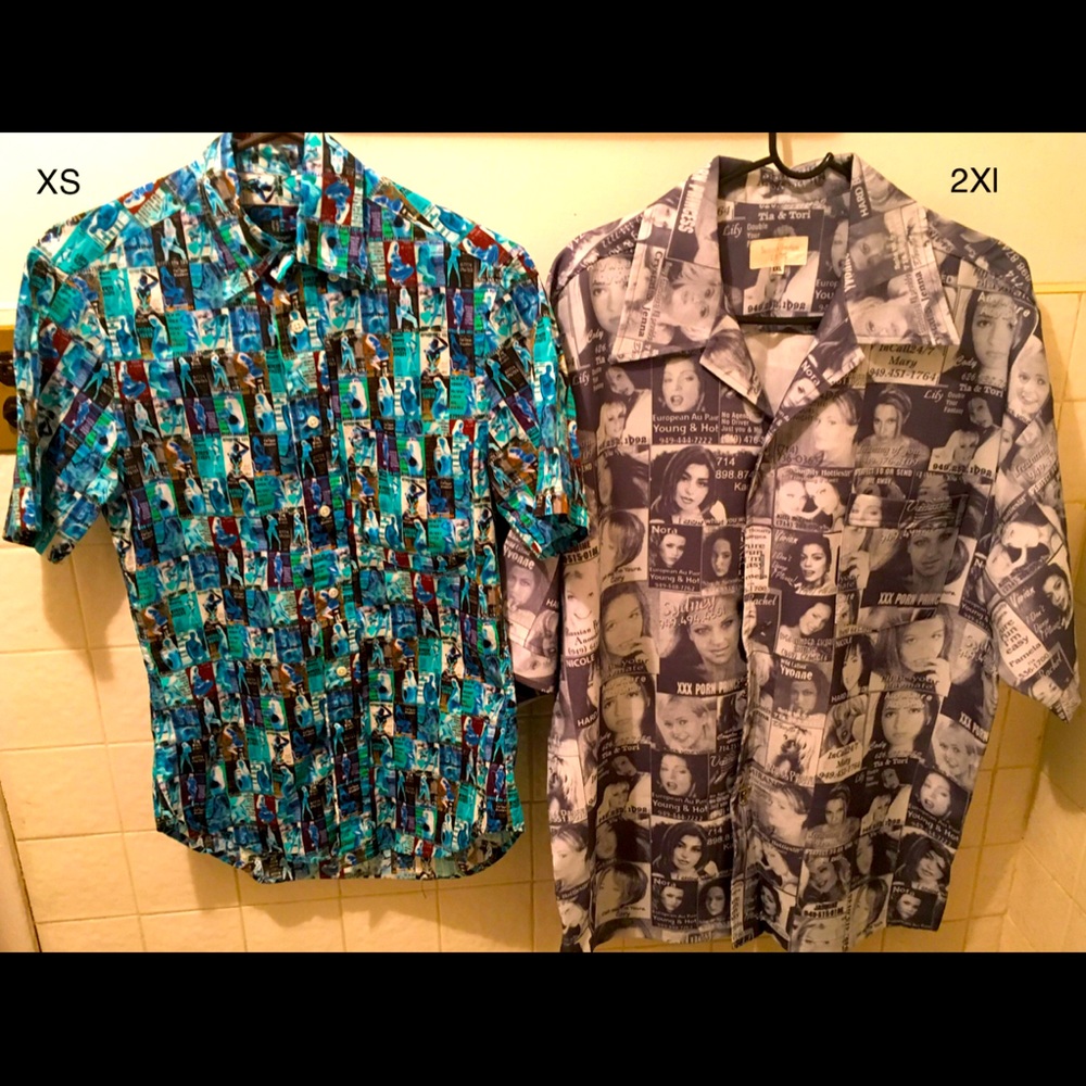 Classified ad call girl shirt, (sold individually)
